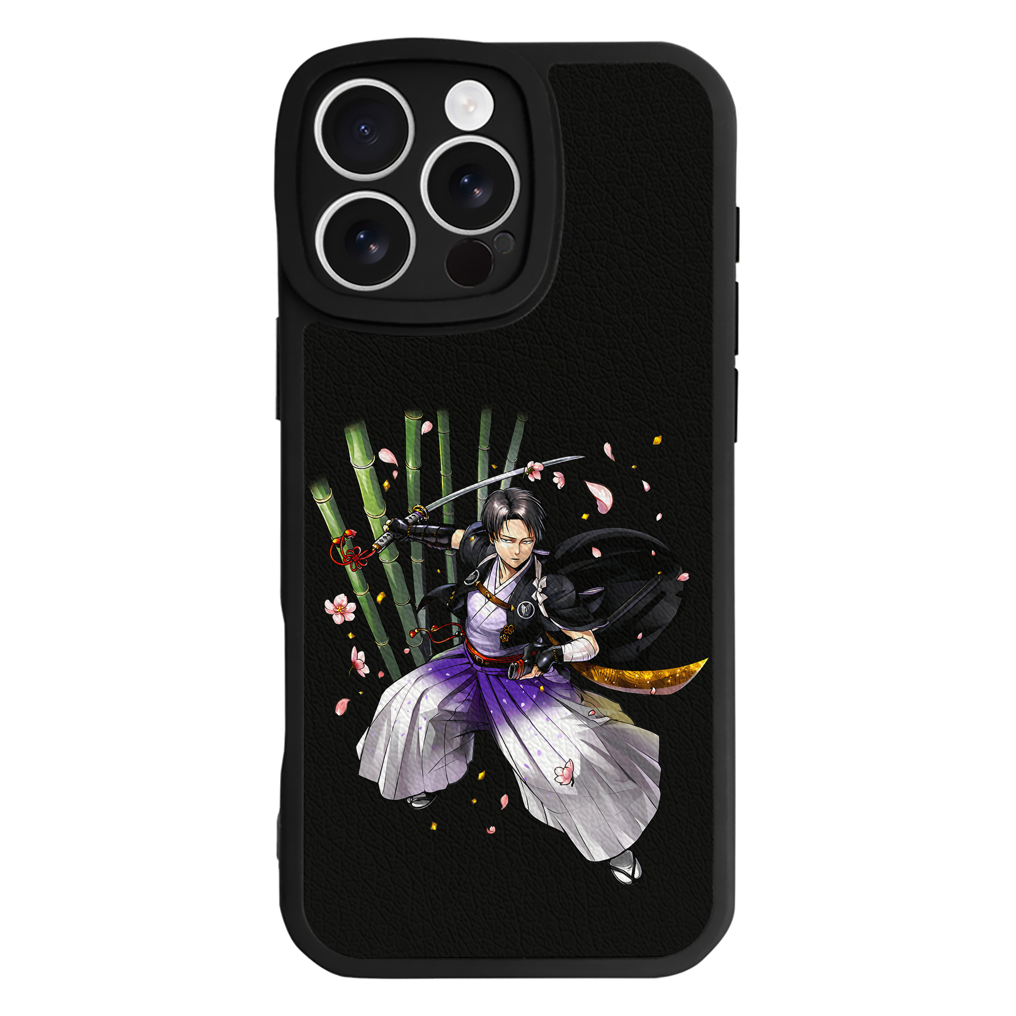 （画像用） 進撃の巨人 リヴァイ·アッカーマン Attack on Titan Levi Ackerman 【iPhone 16シリーズ対応】シリコンスマホケース（レザー調） 材質：シリコン